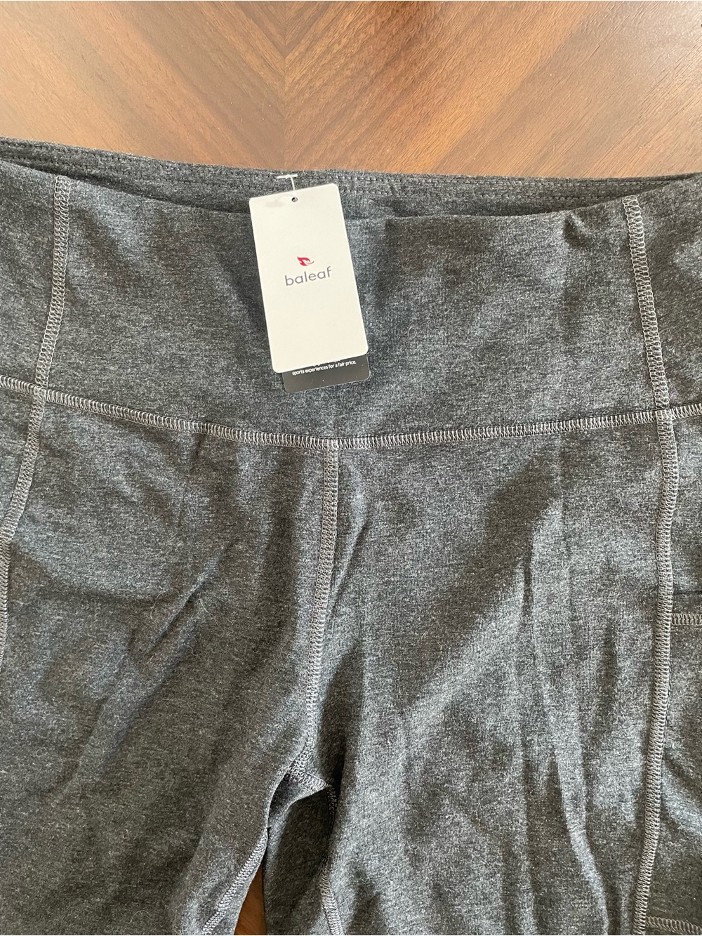 Baleaf Women's High-Waist Dark Heather Grey Bike Shorts